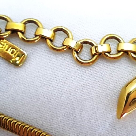 VINTAGE DESIGNER FASHION NECKLACE ~ LOVE KNOT LARIAT DROP DANGLE ~ MONET - Picture 7 of 7